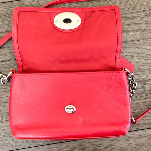 Coach Red And Silver CrossBody Bag - Picture 6 of 8
